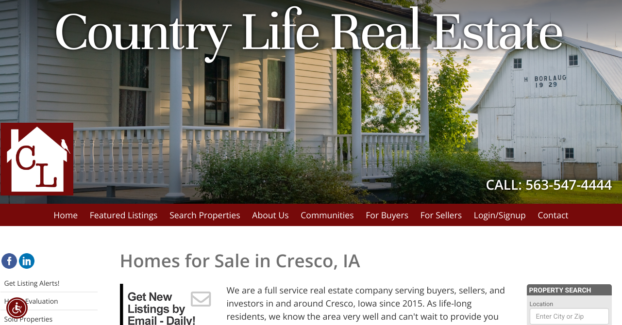 Homes For Sale Cresco Ia Country Life Real Estate