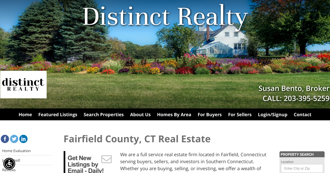 Fairfield County, CT Real Estate Distinct Realty, REALTOR®