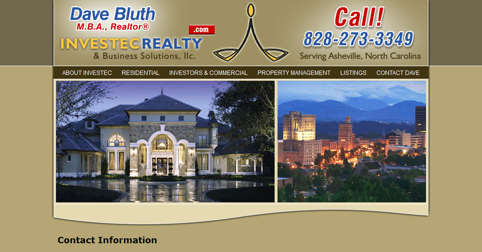 Asheville, North Carolina Real Estate David Bluth, Realtor