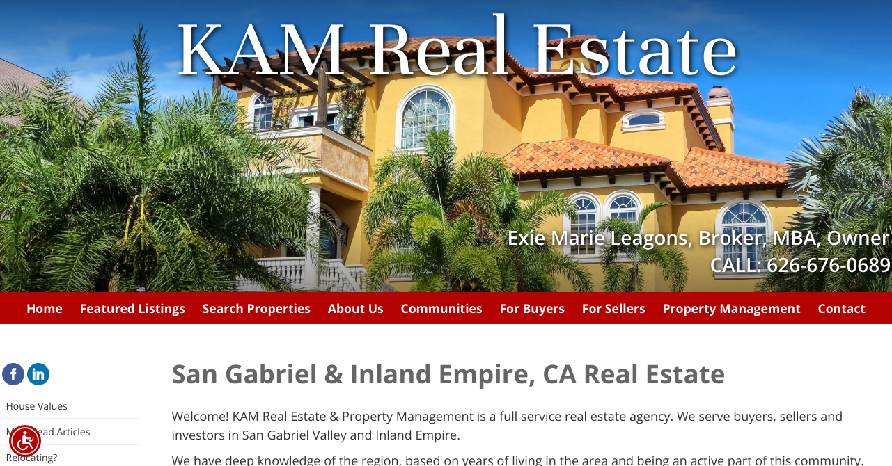 San Gabriel & Inland Empire, CA Real Estate KAM Real Estate, REALTOR®