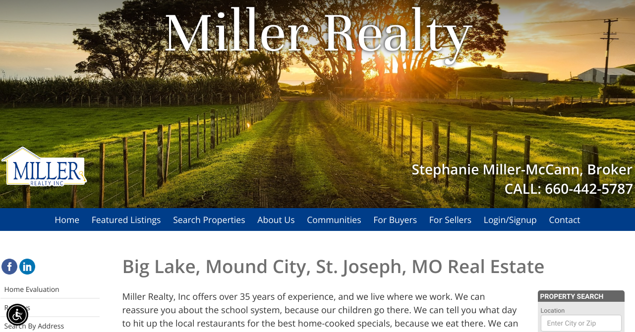 Big Lake, Mound City, St. Joseph, MO Real Estate Area Info, Map and
