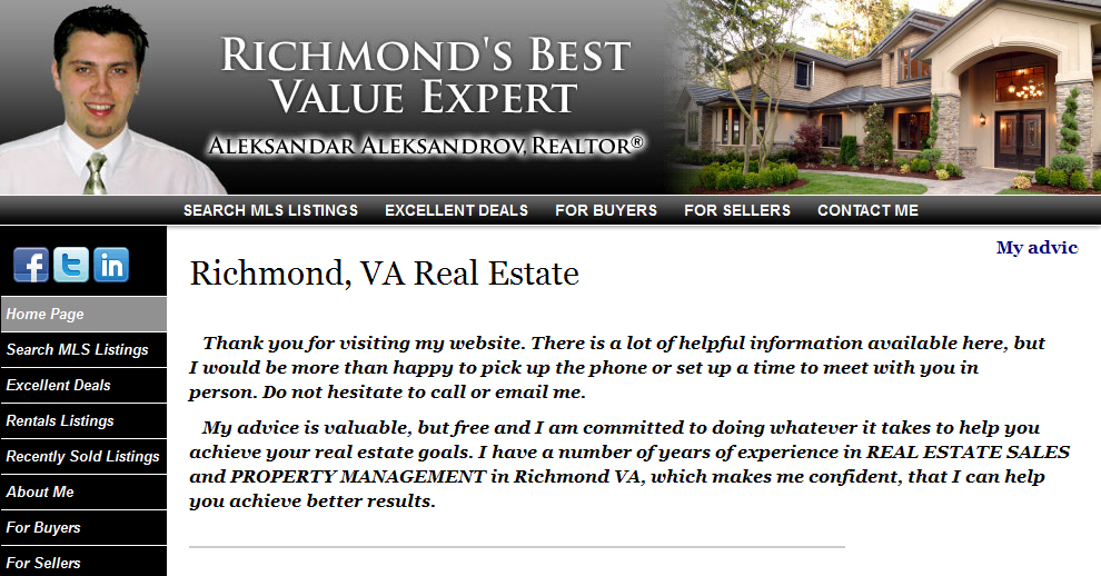 Richmond Va Real Estate Alex Aleksandrov Realtor