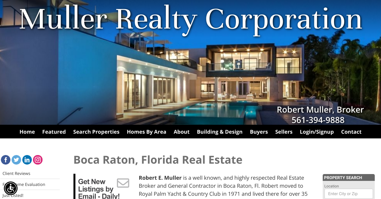 Boca Raton, Florida Real Estate Muller Realty, Realtor